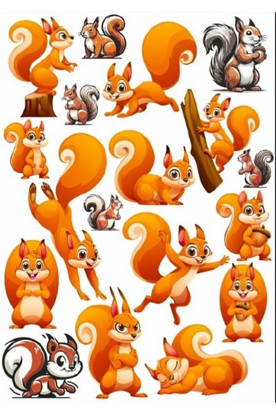 Reysa Tasarım Squirrel Sticker Set