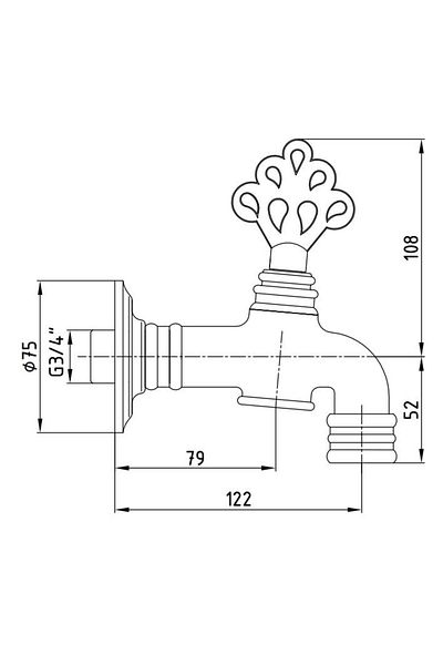 Eca Ottoman Kurna Faucet Antique 102209223
