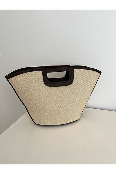 Babydoll Bag Geantă de mână și de umăr din paie premium pentru femei
