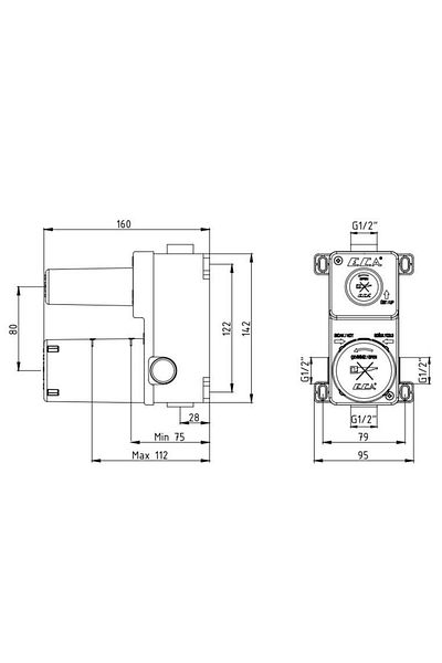 Eca Recessed Bathroom Faucet Recessed - 2 Way Gold Gold 102866201