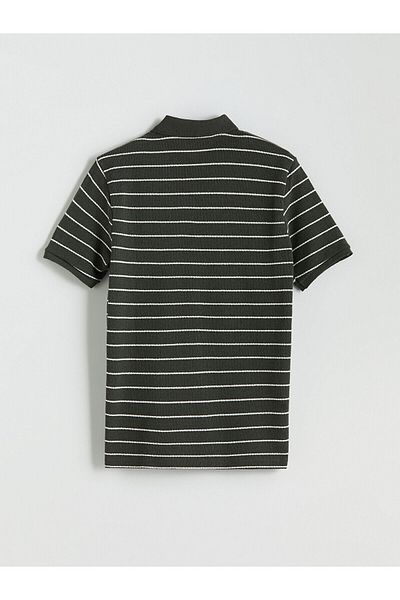 LC Waikiki Ανδρικό μπλουζάκι Polo Collar ριγέ χτενισμένο βαμβακερό