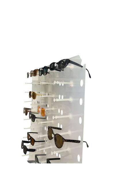 STAND MARKET - Wall Mounted Glasses Stand 56 Plexi Glass | 99X67 cm Glasses Display Stand