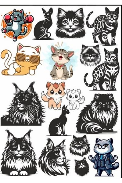 Reysa Tasarım Cat Sticker Set