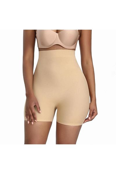 Sh Mağazacılık Porfy Laser Cut 5 Zone Women's Shorts Corset - No Trace, No Inside, Skin Color