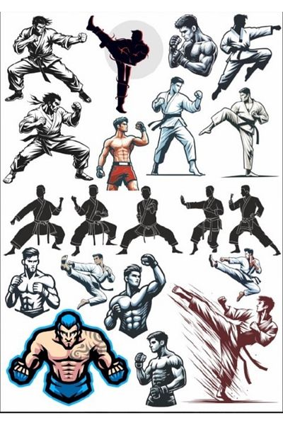 Reysa Tasarım Fighter Boxer Sticker Set
