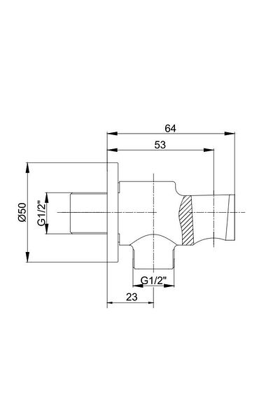 Eca Built-In Hand Shower Outlet Elbow Matte White 102199523C4