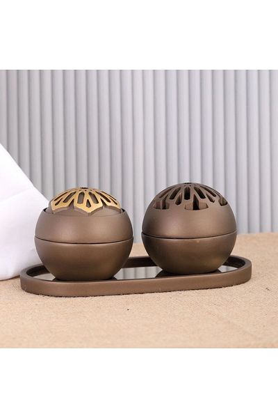 D&H Deluxe 3 Piece Bakhoor Burner Set 🌿 Elegant Incense Collection