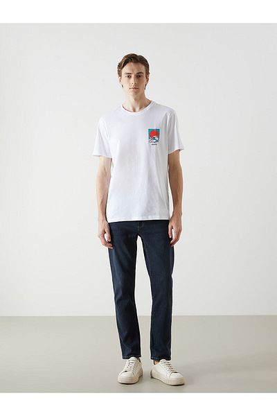 LC Waikiki Crew Neck Short Sleeve Printed Combed Cotton Men's T-Shirt