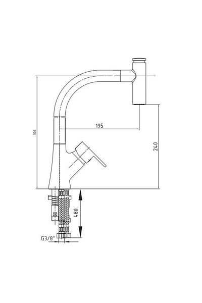 Ar & Yak Ar Liona Spiral Sink Kitchen Faucet - Matte Black 103518130