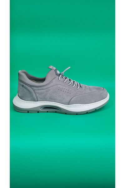 KOMCERO Rubber Tied Stretch O Bow System Fold Leather Model Men's Casual Shoes Y2844-8225