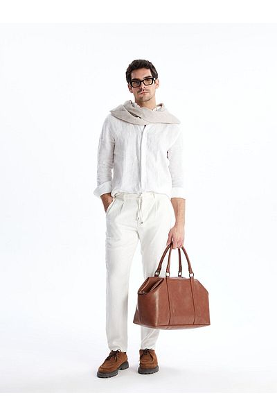 LC Waikiki Ανδρικό παντελόνι Slim Fit Line Blended