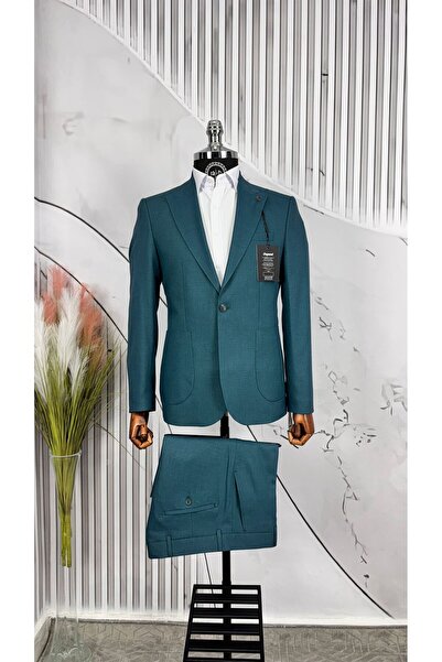 Dupont Slim Fit Kırlangıç Yaka Torba Cep Takım Elbise