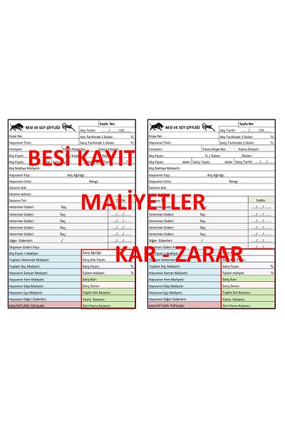 mintikbirler Besi Farm Cost, Profit, Loss, and Account Record Book, Sacrifice, Farm,
