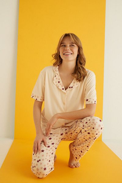 ELİTOL Marla Buttoned Pajama Set