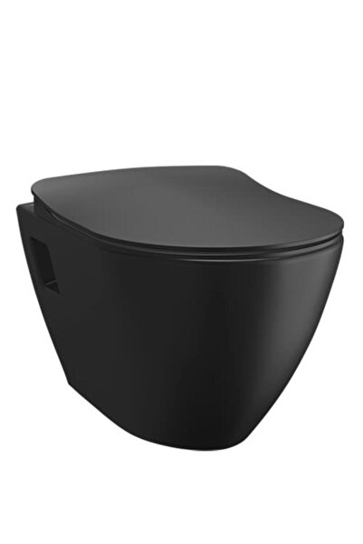 Creavit Terra Asma Klozet (Mat Siyah) TP325.40000 Kapak Hariç