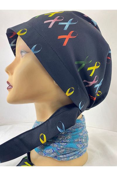 ONURTEKS İŞ ELBİSELERİ Lycra, Doctor, Nurse, Hospital, Health Worker, Medical Bonnet & Surgical Hijab Bonnet, Patterned, Colorful