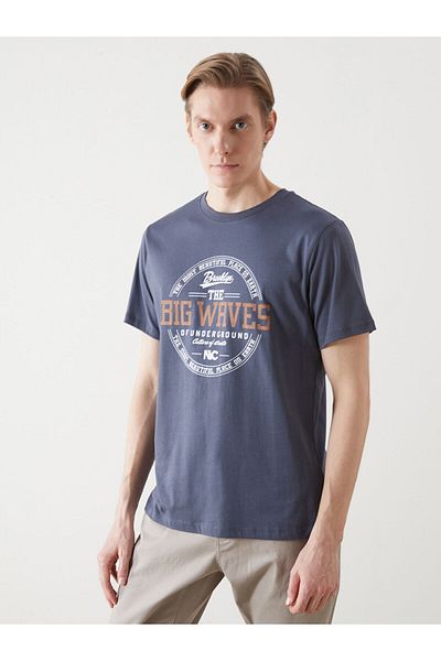 LC Waikiki Crew Neck Short Sleeve Printed Combed Cotton Men's T-Shirt