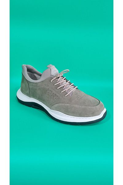 KOMCERO Rubber Tied Stretch O Bow System Fold Leather Model Men's Casual Shoes Y2844-8225