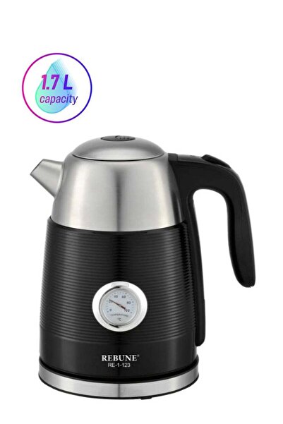 rebune غلاية كهربائية 1.7 لتر 2200 واط RE-1-123 أسود