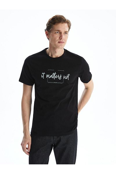 LC Waikiki Tricou pentru bărbați din bumbac pieptănat cu decolteu