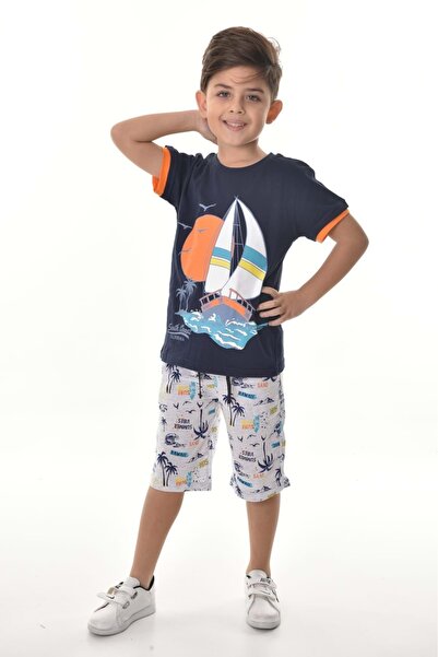 s.t. sebat tekstil Štampano Muški set sa šortama SB495