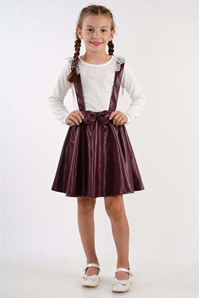 s.t. sebat tekstil Koža Suknja P Pamuk F Fisto vez u Komplet majica za devojč...