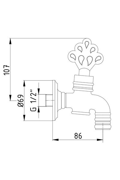 Eca Ottoman Sink Faucet Antique Faucet 102209002