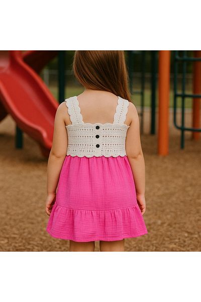 LUNA FSH Braided Muslin Girl's Dress
