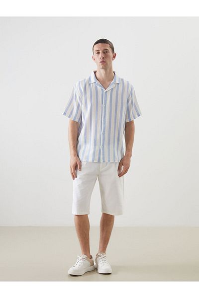 LC Waikiki Regular Fit Short Sleeve Men's Textured Shirt