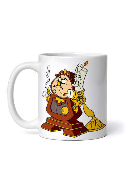 OEM Εξατομικευμένη λευκή κούπα, Η Πεντάμορφη και το Τέρας Lumiere και Cogswor...