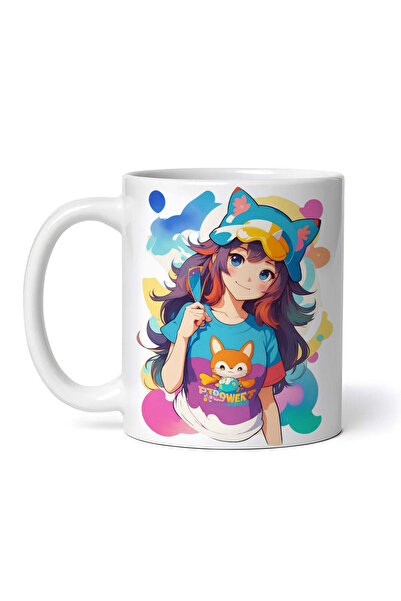 OEM Cană albă personalizată, KPOP Girl, INOVATIX®. 330ml