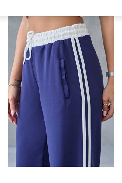 OYS YANLARI ŞERİTLİ MODAL KUMAŞ PALAZZO GENİŞ PAÇA EŞOFMAN ALTI