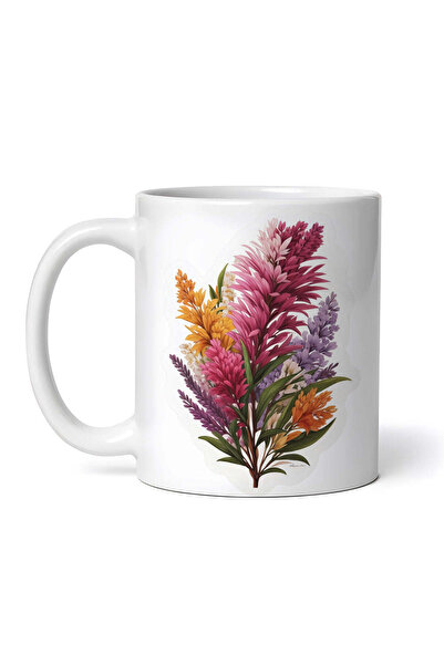 OEM Cană albă personalizată, flori de Erica, INOVATIX®. 330ml