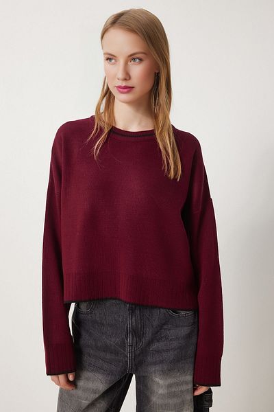 Cloudy Kids Women's Crew Neck Knitwear Basic Sweater