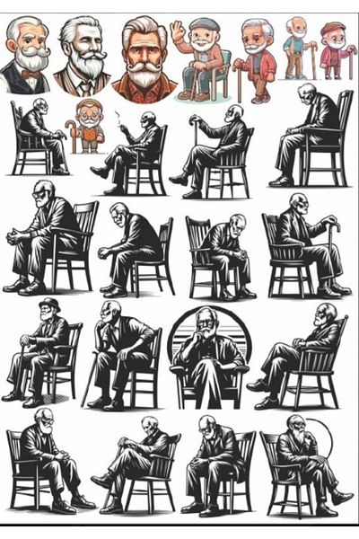 Reysa Tasarım Grandfather Sticker Set