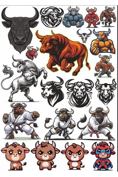 Reysa Tasarım Bull Sticker Set