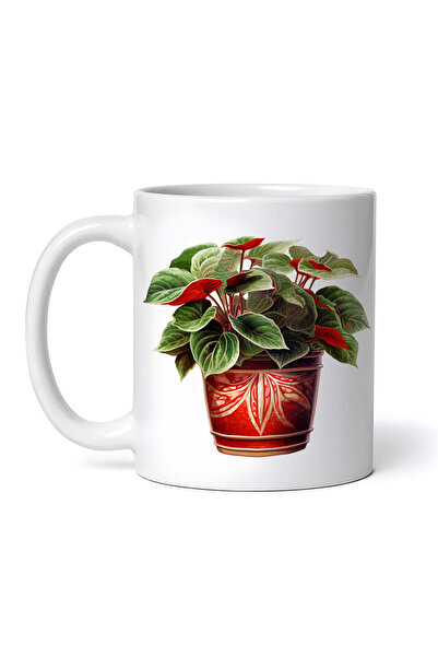 OEM Εξατομικευμένη Λευκή Κούπα, Χριστουγεννιάτικα Λουλούδια Alima, Inovatix®....