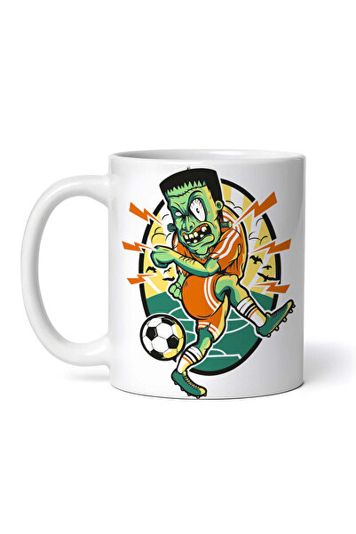 OEM Εξατομικευμένη Λευκή Κούπα, Ζόμπι Ποδοσφαιριστής, Inovatix®. 330ml