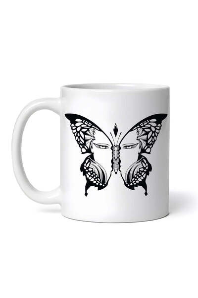 OEM Cană albă personalizată, fluture în formă de femeie, INOVATIX®. 330ml