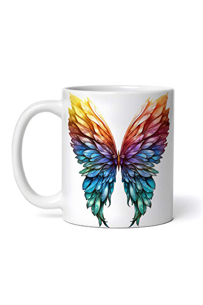 OEM Personalized White Mug, Rainbow Butterfly Aroma, Inovatix®. 330ml