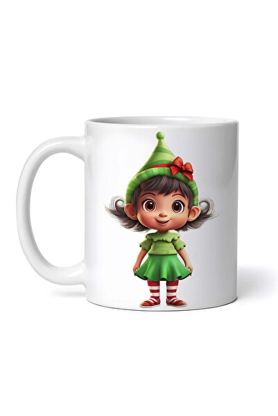 OEM Personalized White Mug, Elf Girl, Inovatix®. 330ml