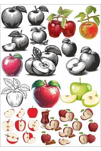 Reysa Tasarım Apple Sticker Set