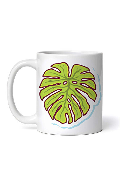 OEM Cană albă personalizată, frunză de palmier, INOVATIX®. 330ml