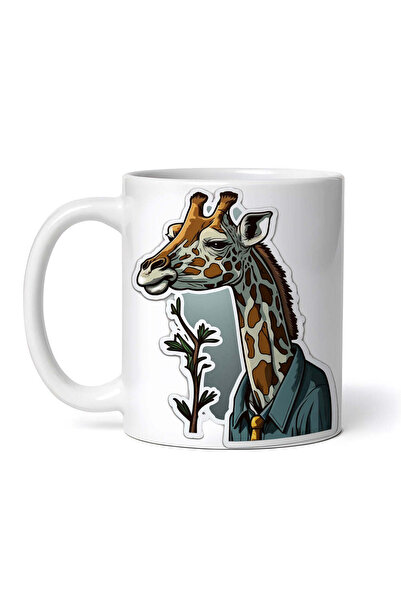 OEM Cană albă personalizată, birou Girafa, INOVATIX®. 330 ml