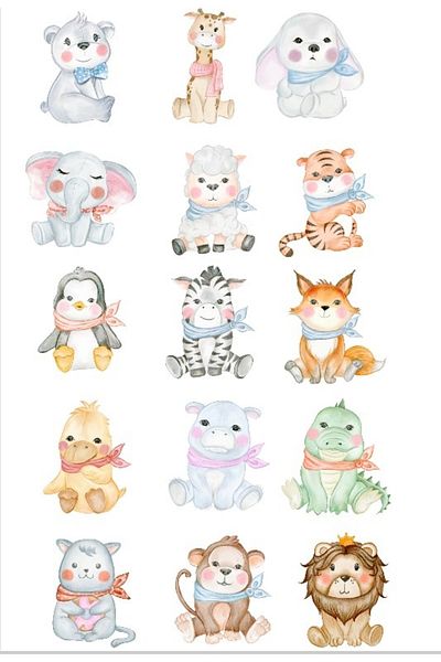 Reysa Tasarım Cute Animals Sticker Set