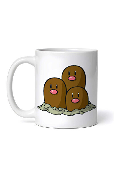 OEM Εξατομικευμένη λευκή κούπα, Pokemon Diglett, INOVATIX®. 330 ml