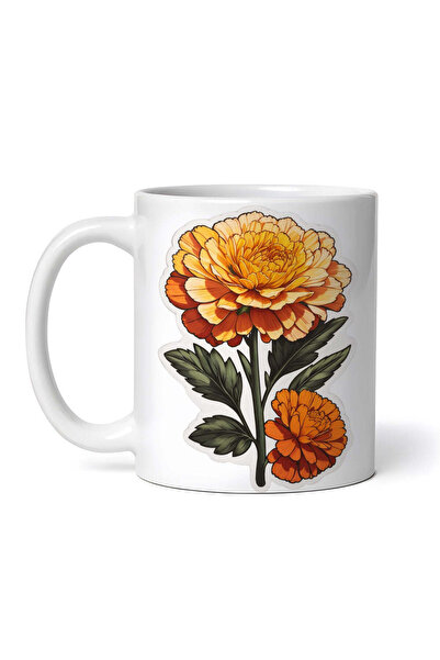 OEM Cană albă personalizată, floare Craita, INOVATIX®. 330ml