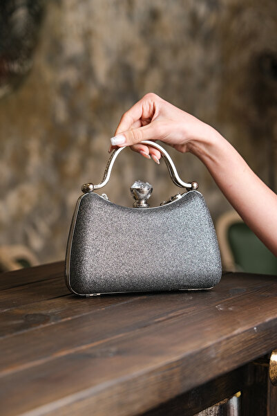 ROZA CANTA حقيبة زفاف فستان سهرة نسائي من البلاتين Simkum