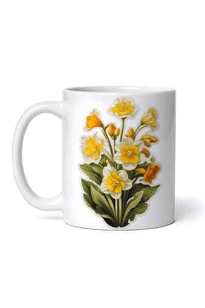 OEM Cană albă personalizată, Cuckoo's Nest Flowers, INOVATIX®. 330ml