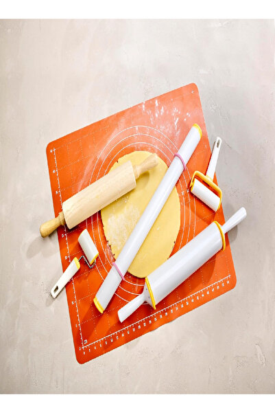 TESCOMA Delicia Adjustable Rolling Pin, White – 53.9 x 7.8 cm, for Even Dough Rolling